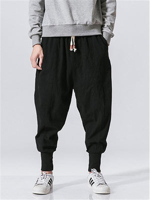 Mens Plus SIze Baggy Casual Harem Ankle Pants