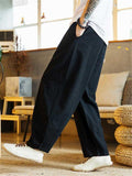 Casual Baggy Cotton&Linen Elastic Waist Pants