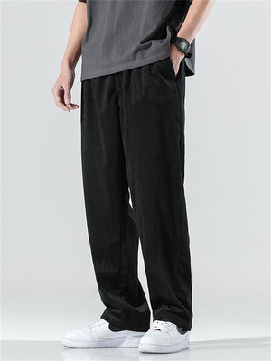 Men's Casual Outdoor Loose Straight Elastic Waist Pants