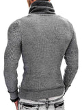 Men's Chic Shawl Collar Slim Fit Pocket Knitted Sweater