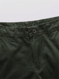 Mens Casual Multi-Pockets Outdoor Cotton Cargo Shorts