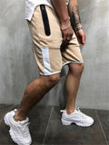 Mens Casual Slim Fit Comfy Patchwork Running Knee Shorts