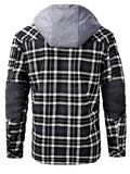 Winter Simple Style Daily Wear Plaid Hooded Warm Coats For Men