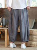 Loose Casual Lightweight Stripe Harem Pnats