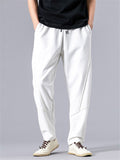 Fashion Comfy Pure Color Loose Patchwork Ankle Pants