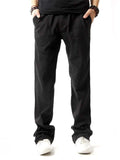 Loose Casual Linen Sports Straight Trousers Slacks