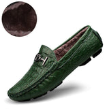 Men's Cozy Casual Leather Driving Loafers