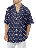 Summer Vacation Short Sleeve Loose Printed Hawaiian Shirts for Men