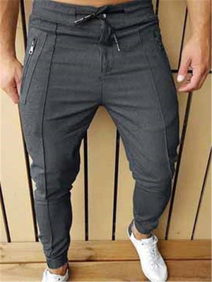 Casual Zipper Stripe Sports Ankle Pants