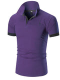 Business Solid Color Short Sleeve Polo Shirts For Men