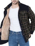 Mens Casual Windproof Plaid Pattern Warm Jackets