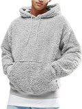 Daily Wear Cozy Hooded Solid Loose Hoodies For Men