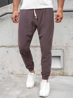 Mens Fashion Casual Solid Color Sports Pants