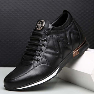 Business High Increasing Casual Lace Up Leather Shoes