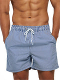 Mens Floral Printing Elastic Waist Casual Beach Shorts