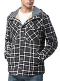 Winter Simple Style Daily Wear Plaid Hooded Warm Coats For Men