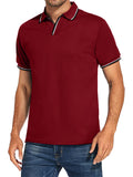 Simple Office Wear Solid Cozy Short Sleeve POLO Shirt for Men