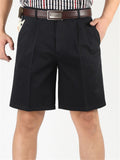 Mens Casual Loose Cotton Cargo Knee Shorts