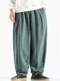 Baggy Straight Comfy Cotton&Linen Hip Hop Harem Pants