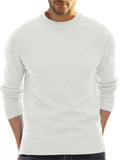 Casual Simple Round Neck Solid Color Sweaters