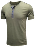 Summer Leisure Patchwork Slim Short Sleeve T-shirts For Men