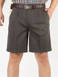 Mens Casual Loose Cotton Cargo Knee Shorts