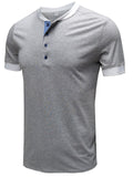 Summer Daily Wear Comfy Short Sleeve Contrasting Slim T-shirts For Men