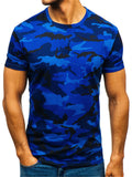 Men's Camouflage Printed Round Neck T-Shirt