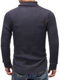 Drawstring Turtleneck Long Sleeve Sweater for Men