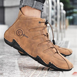 Men's Plus Size Retro Leisure Sports Driving Leather Martin Shoes