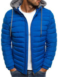 Men's Hooded Lightweight Zip Cotton-Padded Coat