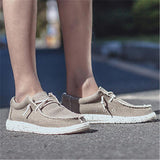 Mens Breathable Wearable Plus Size Casual Canvas Loafers