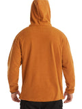 Mens Casual Outdoor Fleece Long Sleeve Drawstring Hoodie With Kangaroo Pocket