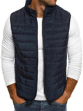 Men's Casual Stand-Collar Quilted Puffer Vest