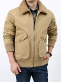 Middle-aged Autumn Winter Thickened Men's Pure Jacket