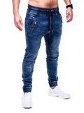 Men's Casual Mid-waist Slim-fit Denim Pants