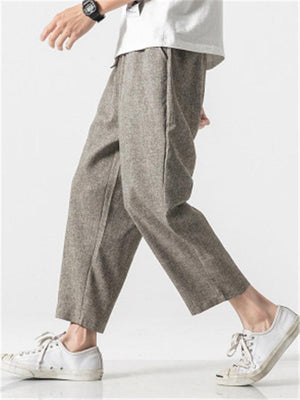 Mens Loose Oversized Cotton&Linen Harem Pants