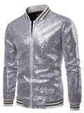 Man Fashion Sparkle Sequin Performance Party Jacket