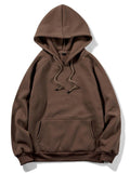 Men's Loose Casual Street Style Solid Color Hoodie