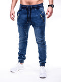 Men's Casual Mid-waist Slim-fit Denim Pants