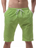 Mens Casual Summer Beach Knee Shorts