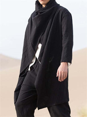 Mens Stylish Irregular Personality Long Sleeve Cape Cardigan Arab Long Robes