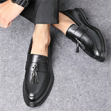 Men's Trendy Tassel Design Formal Glossy Business Shoes