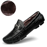 Men's Cozy Casual Leather Driving Loafers