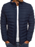 Men's Lightweight Comfortable Striped Padded Coat