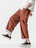 Classic Loose Rolled Up Denim Trousers