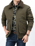 Middle-aged Autumn Winter Thickened Men's Pure Jacket