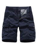 Mens Casual Multi-Pockets Outdoor Cotton Cargo Shorts