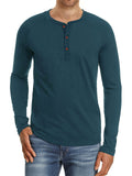 Casual Daily Wear Round Collar Long Sleeve Undershirts T-shirts For Men