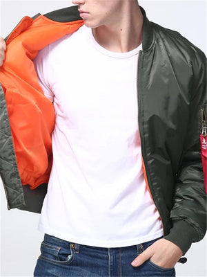 New Casual Fashion Solid Color Stand Collar Jacket For Men